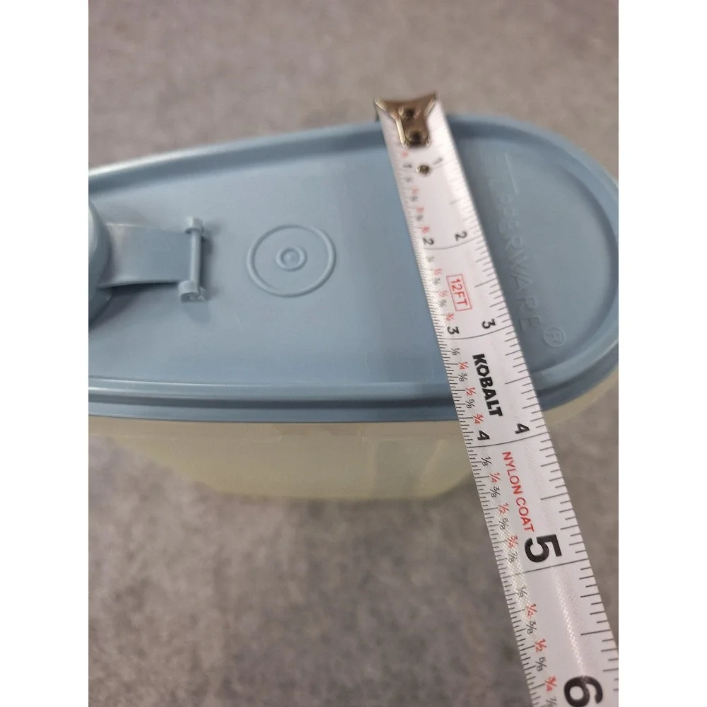 Tupperware Modular Mates Oval 3 Blue Seal Pour Spout Container 1612 1613